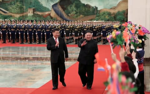 President Xi reportedly gave his blessing for a second US-North Korea summit - Credit: Xinhua/Reuters