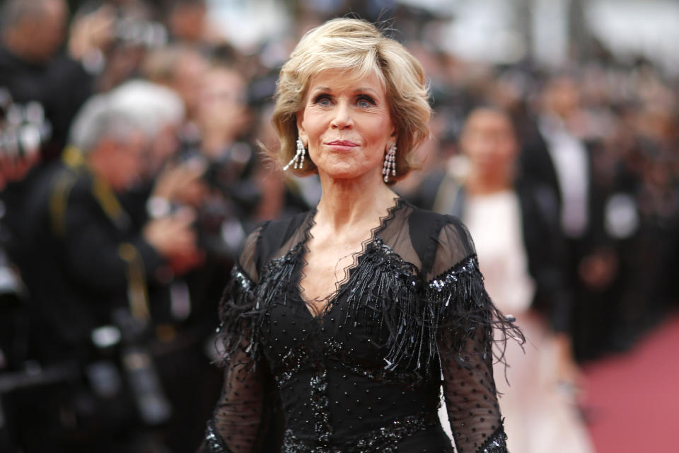 71st Cannes Film Festival - Screening of the film "Sink or Swim" (Le grand bain) out of competition - Red Carpet Arrivals - Cannes, France, May 13, 2018 - Jane Fonda arrives. REUTERS/Stephane Mahe