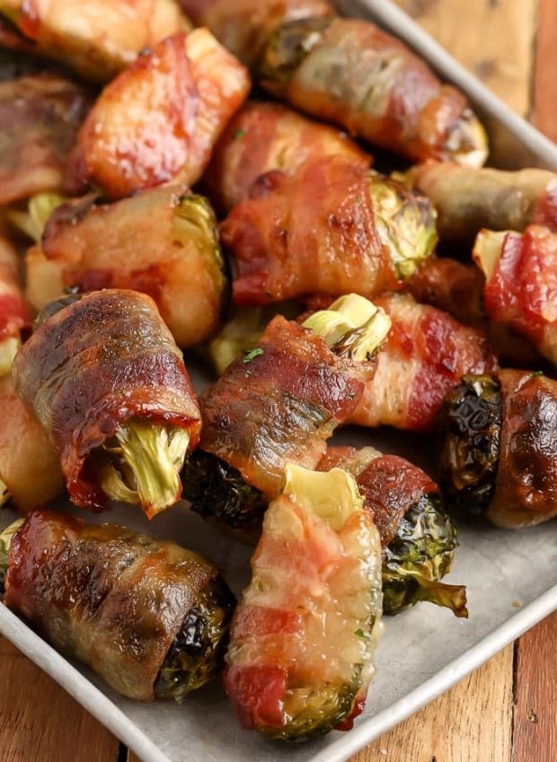 <p><a href="https://www.spendwithpennies.com/air-fryer-bacon-wrapped-brussels-sprouts/" rel="nofollow noopener" target="_blank" data-ylk="slk:Spend with Pennies;elm:context_link;itc:0;sec:content-canvas" class="link ">Spend with Pennies</a></p>