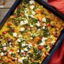 <p>This hearty breakfast casserole, featuring roasted sweet potatoes, is the perfect dish to prepare for your next brunch gathering.</p> <p> <a href="https://www.eatingwell.com/recipe/263373/sweet-potato-sausage-and-goat-cheese-egg-casserole/" rel="nofollow noopener" target="_blank" data-ylk="slk:View Recipe;elm:context_link;itc:0;sec:content-canvas" class="link ">View Recipe</a></p>