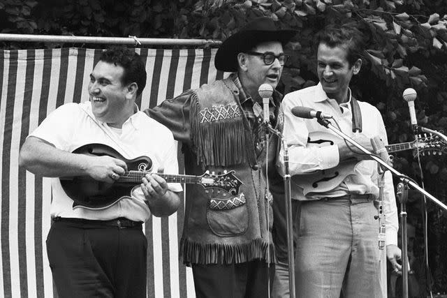 <p>John Byrne Cooke Estate/Getty</p> Osborne Brothers at the Newport Folk Festival in 1964