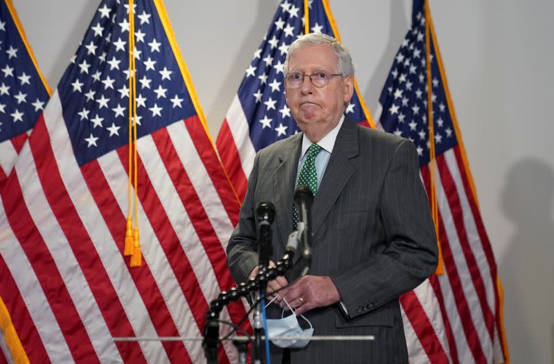 McConnell speaks on Capitol Hill in Washington