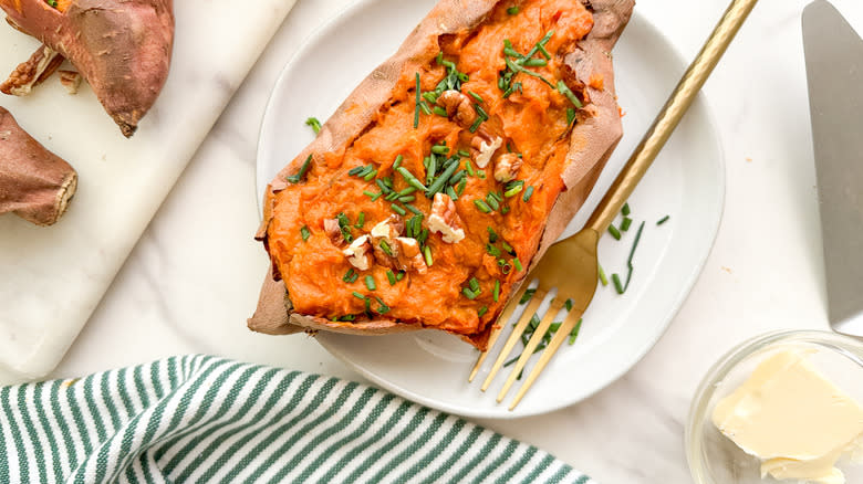 sweet potato on plate