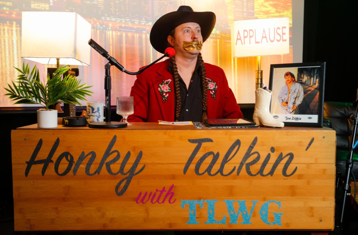 Tyler Lance Walker Gill is known for his bawdy sense of humor as host of the "Honky Talkin' with TLWG" show, where he has a part talk show/part live music event every Tuesday at The Whirling Tiger in Louisville. The show is free, but tips are highly encouraged. Feb. 6, 2024