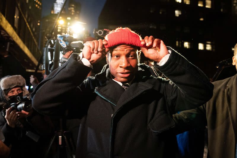 Actor Jonathan Majors assault and harassment case at Manhattan Criminal Court in New York