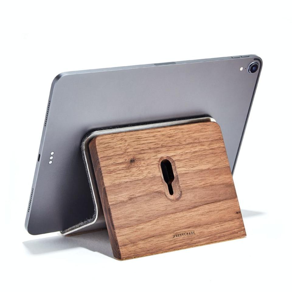 <p><a href="https://go.redirectingat.com?id=74968X1596630&url=https%3A%2F%2Fgrovemade.com%2Fproduct%2Fwood-ipad-stand&sref=https%3A%2F%2Fwww.bestproducts.com%2Ftech%2Fgadgets%2Fg3172%2Fbest-ipad-stand-holder%2F" rel="nofollow noopener" target="_blank" data-ylk="slk:Shop Now;elm:context_link;itc:0;sec:content-canvas" class="link ">Shop Now</a></p><p>Wood iPad Stand</p><p>grovemade.com</p><p>$150.00</p>