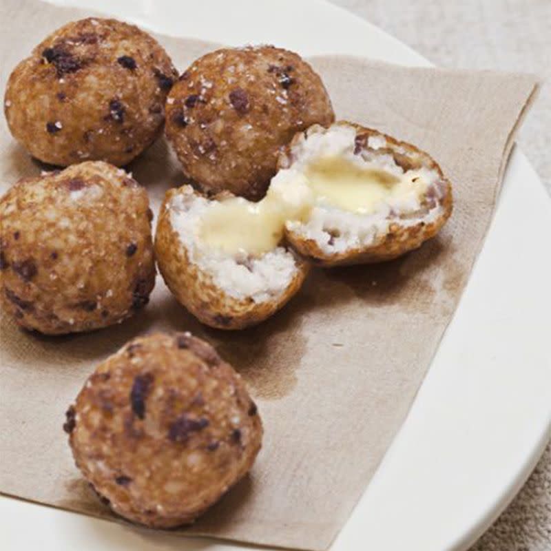 <p>Breakfast just got way better. Enjoy these crispy fried fritters made with cheese grits and ham!</p><p><em><a href="https://www.womansday.com/food-recipes/food-drinks/recipes/a34534/grits-fritters-country-ham-cheese-recipe-clx0311/" rel="nofollow noopener" target="_blank" data-ylk="slk:Get the recipe for Grits Fritters with Country Ham and Cheese.;elm:context_link;itc:0;sec:content-canvas" class="link ">Get the recipe for Grits Fritters with Country Ham and Cheese.</a></em></p>