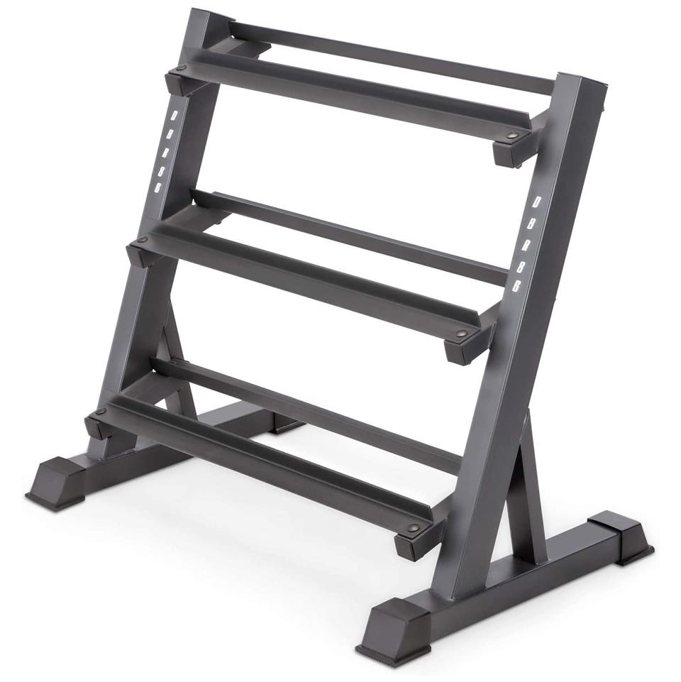 16) 3-Tier Dumbbell Rack