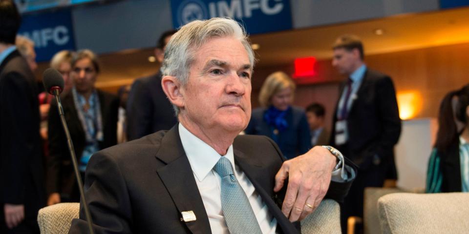 Jerome Powell, Chair of the US Federal Reserve, at IMF meetings in 2018