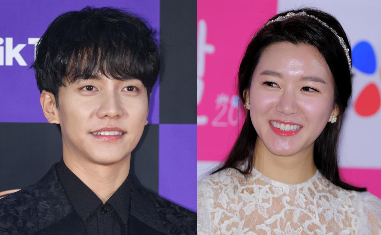 South Korean actors Lee Seung Gi and Lee Da In are officially dating, according to their agencies. (Photos: Getty Images)