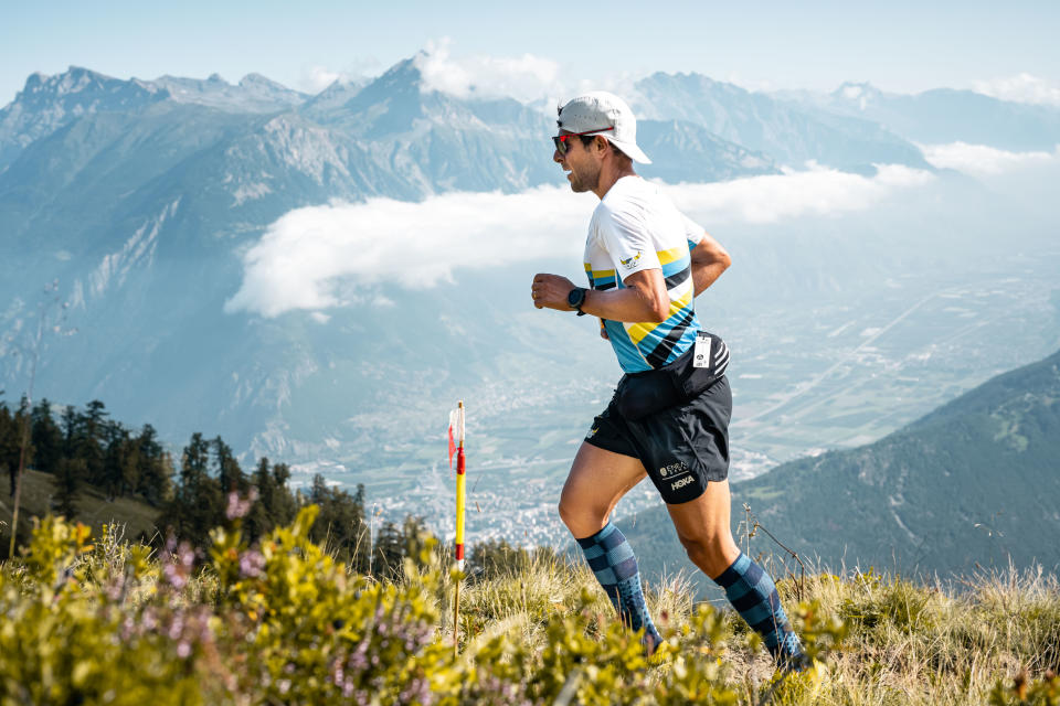 A runner participating in the UTMB.