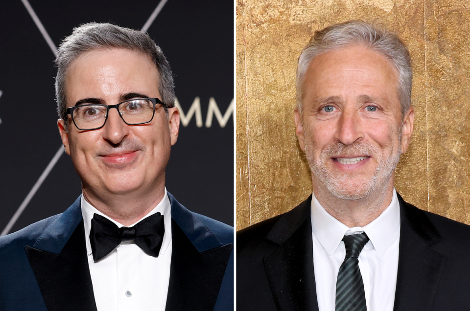 John Oliver and Jon Stewart (Getty Images)