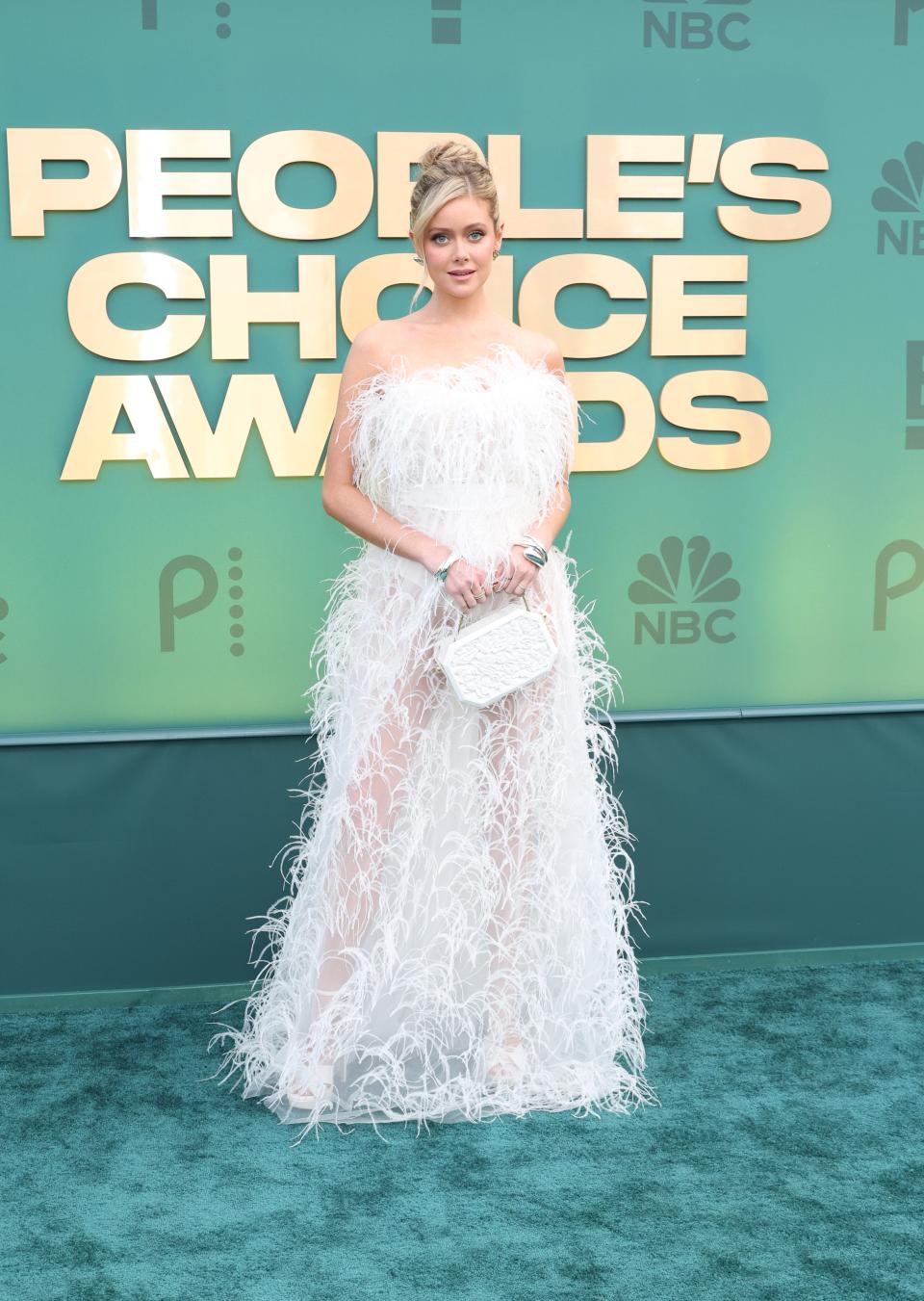 Hannah Godwin attends the 2024 People's Choice Awards at Barker Hangar on February 18, 2024 in Santa Monica, California.