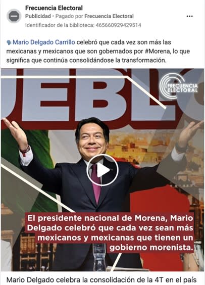 Frecuencia Electoral promueve a Mario Delgado