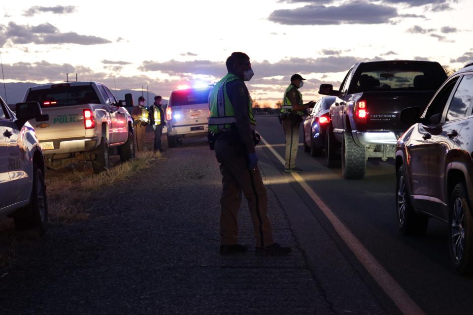 The Navajo Police Department has been holding checkpoints to share information about the curfew order on the Navajo Nation.