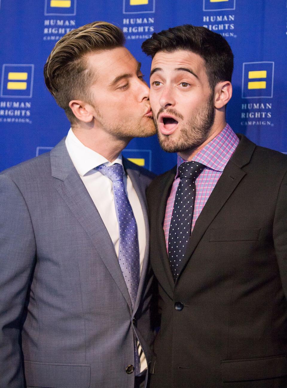 Lance Bass (left) and Michael Turchin (right) have been married for nine years – and Bass says there's no secret to making it work beyond, well, working on it.