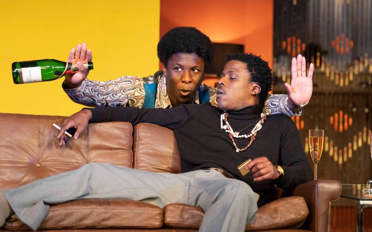 Nickcolia King-N’da and Toyin Omari-Kinch in The Death of a Black Man at Hampstead Theatre - Alastair Muir