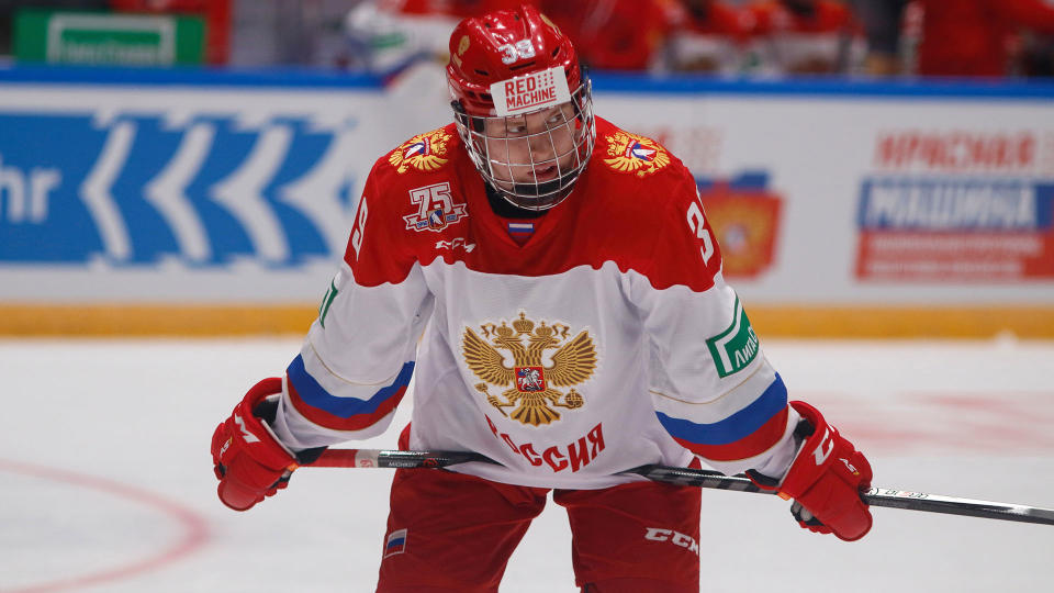 Matvei Michkov is the most intriguing prospect available in the 2023 NHL Draft. (Photo by Maksim Konstantinov/SOPA Images/LightRocket via Getty Images)