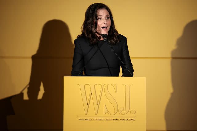 <p>Dimitrios Kambouris/Getty</p> Julia Louis-Dreyfus shares her acceptance speech at the WSJ. Magazine 2023 Innovator Awards