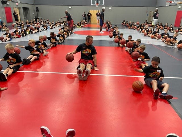 Crossfire Ministries' co-founder Randy Shepherd instructs youngsters during the half-day camp held June 27-July 1 at Hendersonville First Baptist Church.