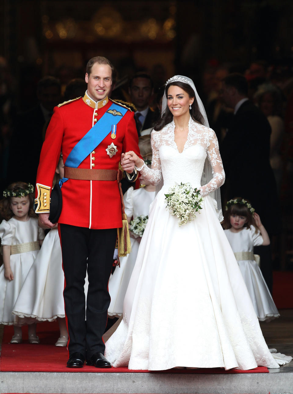 Leaving Westminster Abbey after marrying Prince William in April 2011