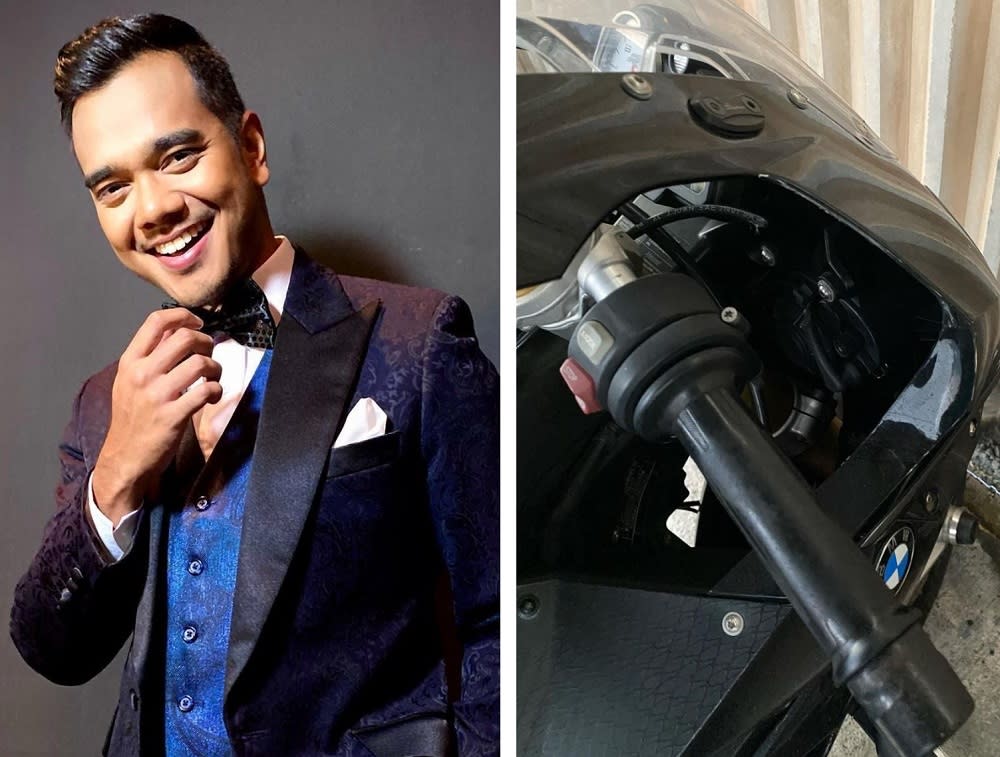 It was an unpleasant surprise for Alif to discover parts missing from his motorcycle. ― Picture via Instagram/alifsatar