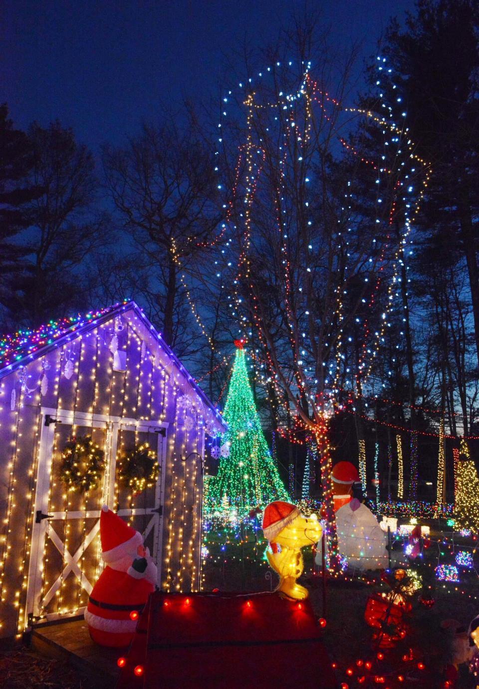 Some of the 160,000 Christmas light display at Dan Amarante's Winter Wonderland at Pratt Road home off Route 101 in Dayville in November 2017. The home was featured on the ABC program "The Great Christmas Light Fight." [John Shishmanian/ NorwichBulletin.com]