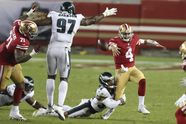 How San Francisco 49ers' offense lines up vs. Eagles' defense, Pro  Football Talk