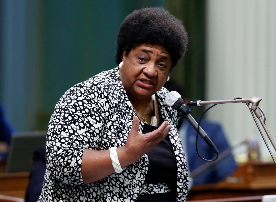 California Secretary of State Shirley Weber said it's important for people to understand the risk activists took during Freedom Summer. Above, Weber, then an assemblywoman, D-San Diego, called on members June 10, 2020 to approve a measure.