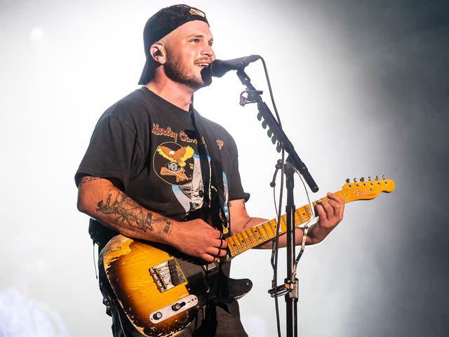 <p>Erika Goldring/Getty </p> Zach Bryan performs during Pilgrimage Music & Cultural Festival on September 24, 2023 in Franklin, Tennessee.