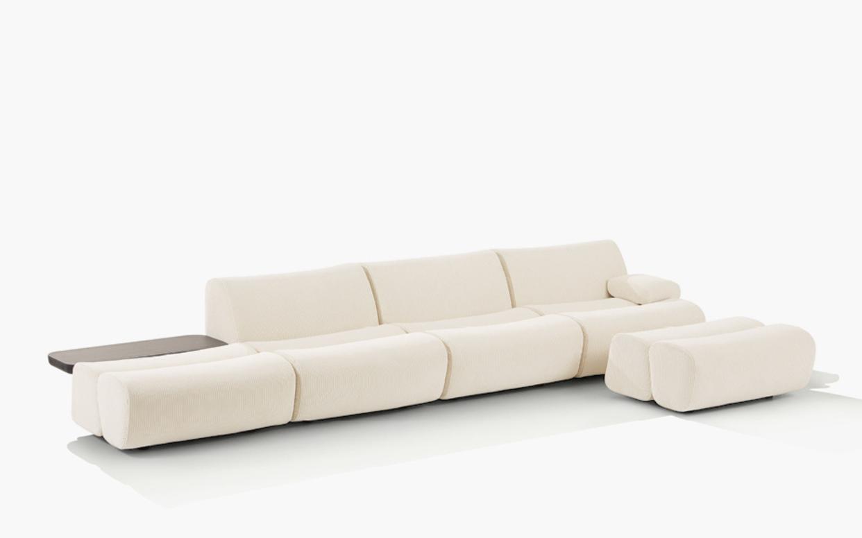  Milan Design Week Poliform Ernest corner sofa in white. 