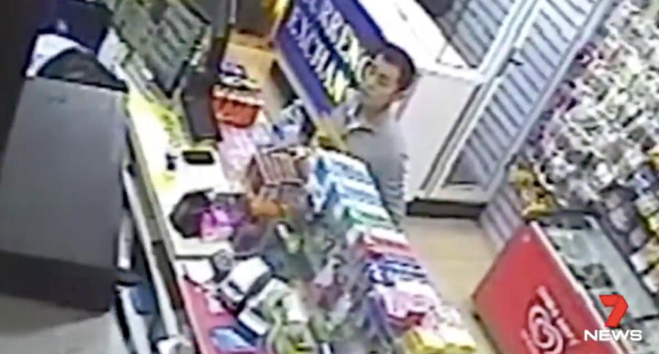 Police are asking for anyone who recognises the man in the footage to contact authorities. Source: 7News