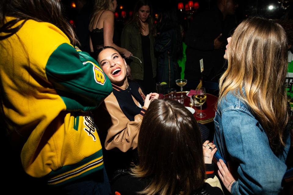 tessa brooks at the tommy hilfiger dinner at the nines on february 13, 2023 in new york, new york photo by lexie morelandwwd via getty images