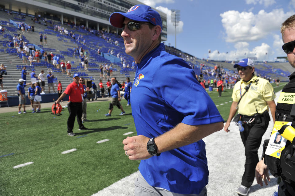 David Beaty was fired in 2018 after compiling a 6-42 record over four seasons with the Jayhawks. 