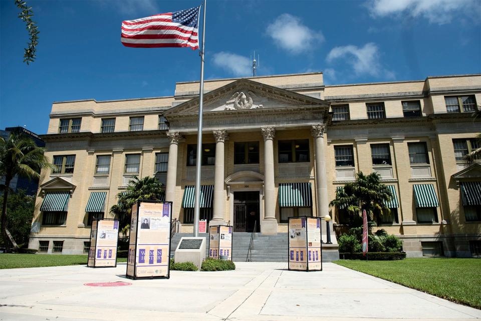 In Honor of Women’s History Month 2022, there is a Women of Palm Beach County  outdoor exhibit, in front of the 1916 Courthouse in West Palm Beach.