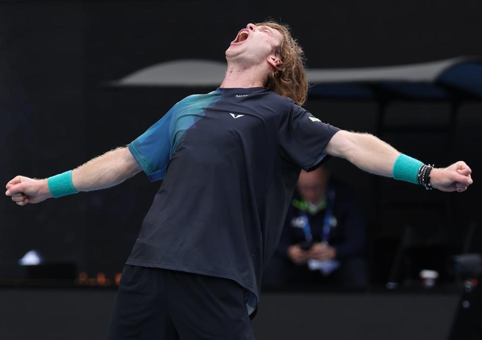 Andrey Rublev battled to a dramatic five-set win (Getty Images)