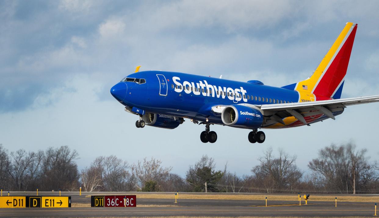 Three flights to Chicago have been canceled Friday morning due to a winter storm warning that's sweeping the Midwest.