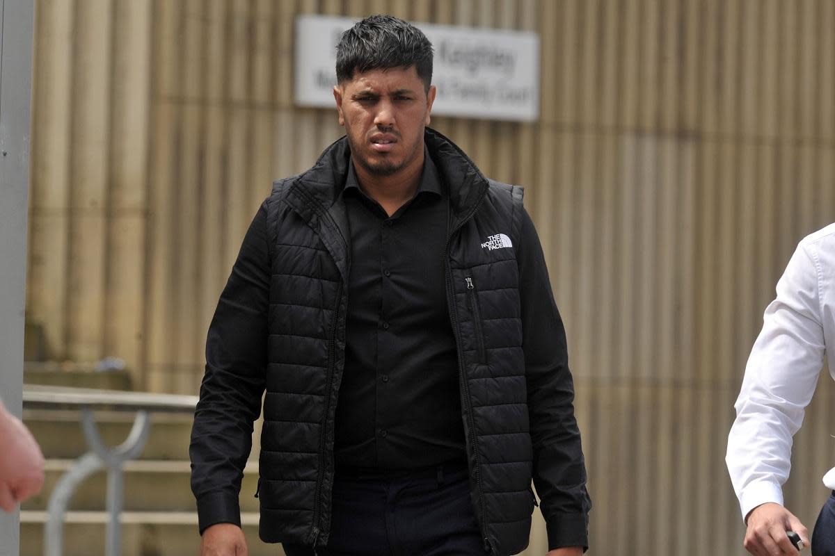 Shohid Ahmed leaving Bradford and Keighley Magistrates Court <i>(Image: T&A)</i>