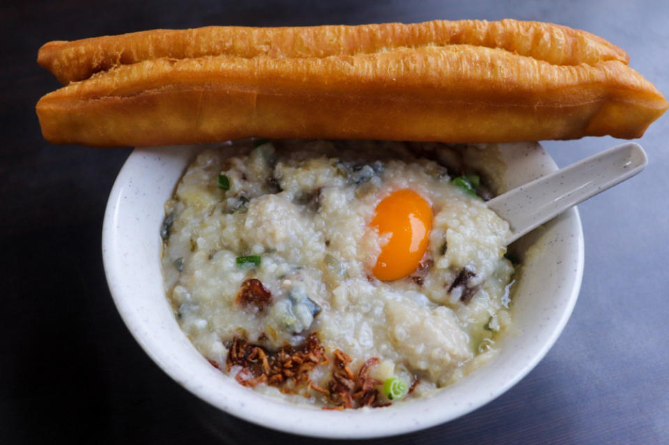 Century Egg & Meatball Porridge