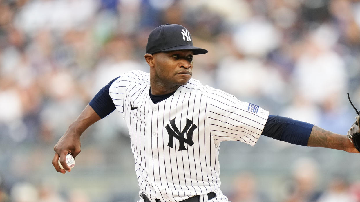 Domingo Germán will not pitch for the Yankees again this season. (AP Photo/Frank Franklin II)