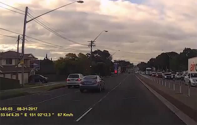 Cars approach intersection. Photo: Facebook