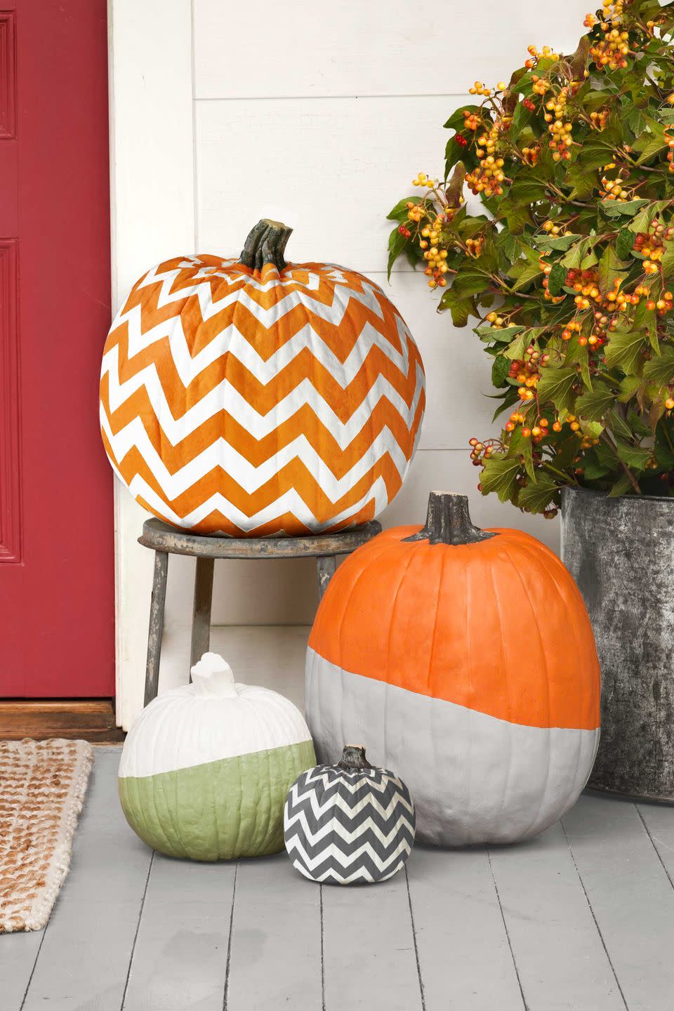 Chevron Painted Pumpkin