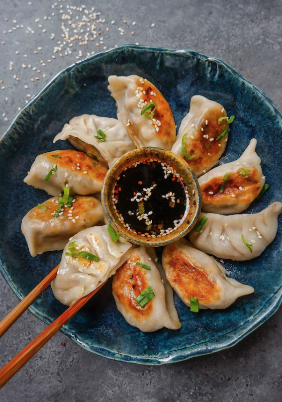 <p>The Foodie Takes Flight</p><p>Totally delicious vegetable potstickers with a homemade dumpling wrapper recipe.</p><p><strong>Get the recipe: <a href="https://www.thefoodietakesflight.com/post/vegetable-potstickers" rel="nofollow noopener" target="_blank" data-ylk="slk:Vegetable Potstickers;elm:context_link;itc:0;sec:content-canvas" class="link rapid-noclick-resp"><em>Vegetable Potstickers</em></a></strong></p>