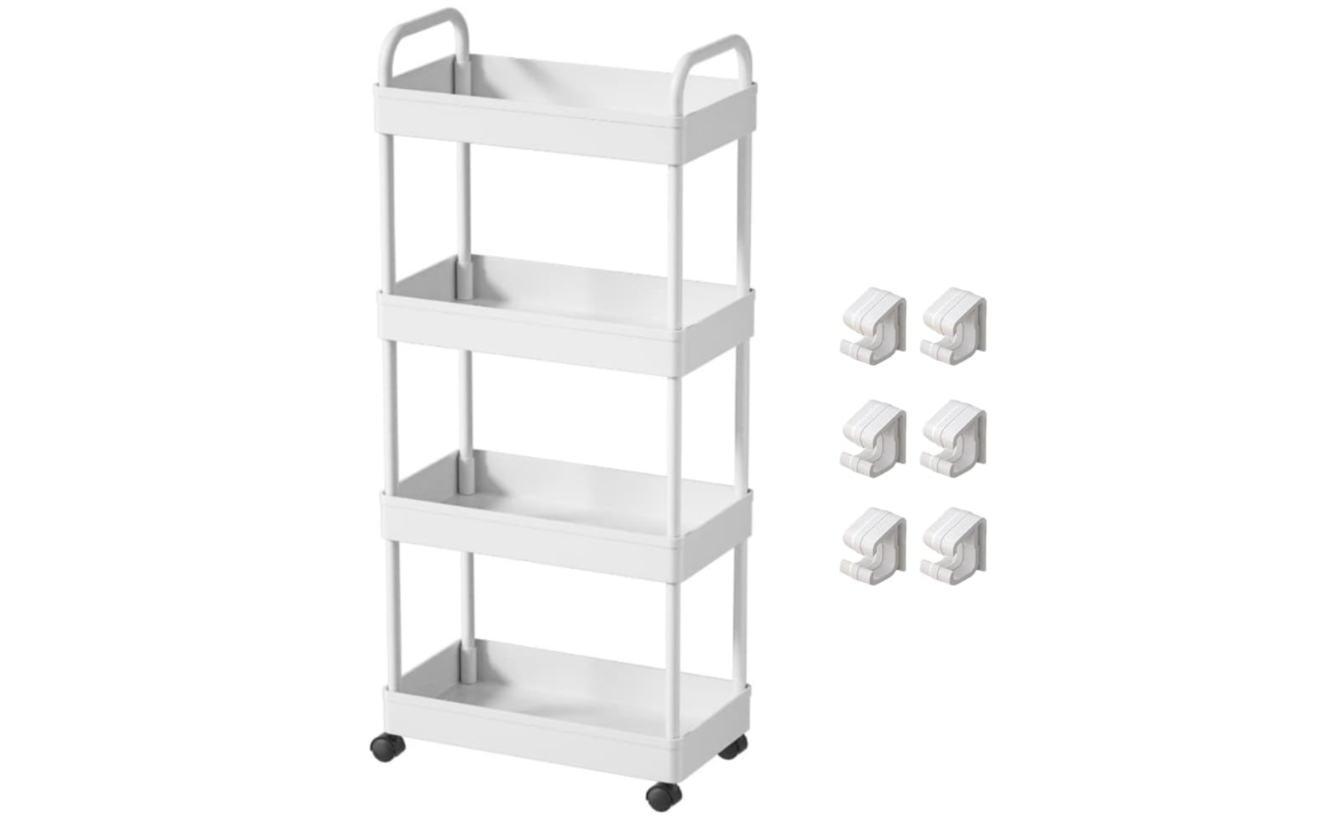 Cavsoir Slim Storage Shelf Cart Removable 4-Tier Rolling Trolley. (PHOTO: Amazon Singapore)