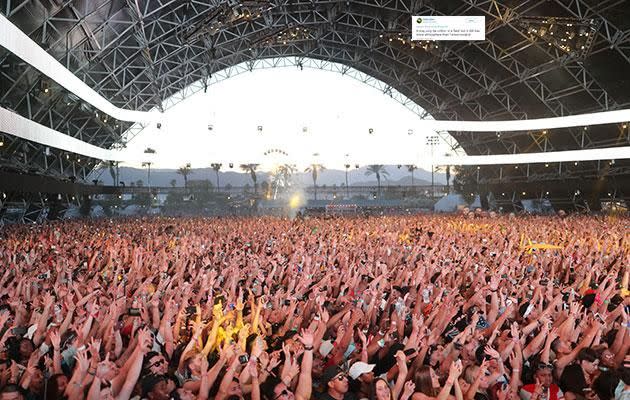 Just thousands of little cotton... erm, people enjoying a festival. Source: Getty