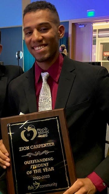 Zion Carpenter attends Embry-Riddle Aeronautical University and was named Food Brings Hope's Student of the Year.
