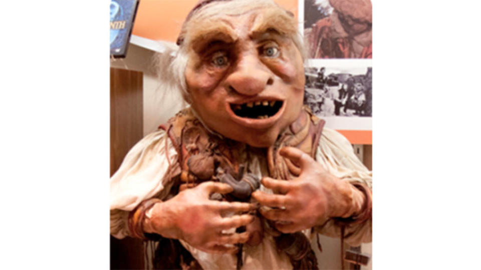 <p>A puppet created at Henson’s Creative Workshop for the fantasy film, Labyrinth, required four people to work the remote controls for facial expressions. A fifth puppeteer was inside the puppet to move the arms and legs. Hoggle was damaged when it arrived at the centre, but beautifully restored by Gary Sowatzka, master doll doctor and artist. Photo: Supplied/UBC </p>