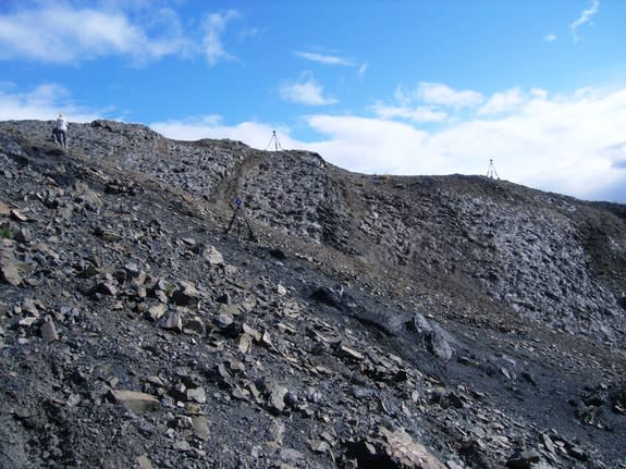 Researchers document the full extent of the amazing dinosaur track site discovered in Denali National Park.