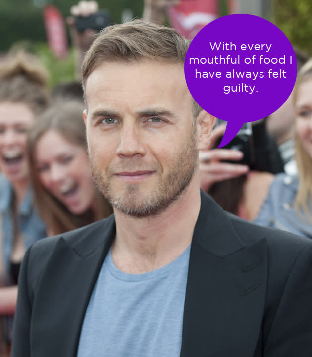 Gary Barlow spoke about his ongoing weight battle this week. He said that food has always made him feel guilty, but now he's at a weight that has made him feel confident: "I'm at a weight that I'm just so bloody happy with and I feel amazing. I'm full of confidence. It's going to sound shallow, but being happy with the way I look makes me spring out of bed in the morning and want to live life." Aw, we're glad Gary!