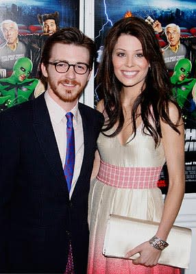 Drake Bell and guest at the Westwood Premiere of Dimension Films' Superhero Movie